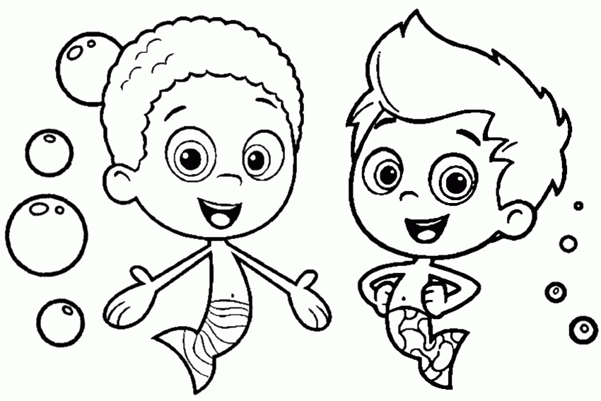 Plansa de colorat cu Bubble Guppies 36 35